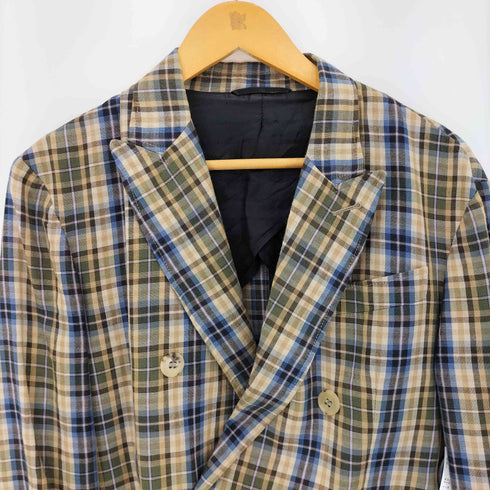 ゴールデングース GOLDEN GOOSE ダブルブレスト マルチチェック 2B テーラードジャケット メンズ 44