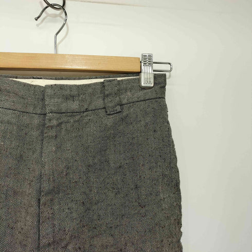 フランネル Phlannel ヘリンボーン柄 リネン混 シルク混 ストレートスラックス メンズ