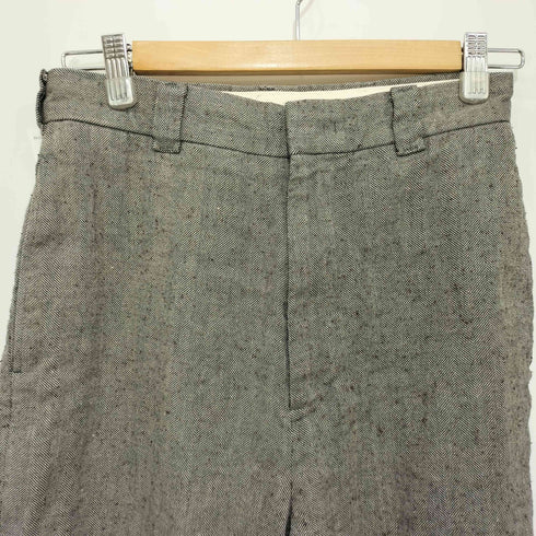 フランネル Phlannel ヘリンボーン柄 リネン混 シルク混 ストレートスラックス メンズ