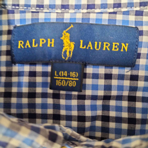 ラルフローレン RALPH LAUREN ポニー 刺繍 ボタンダウン ギンガムチェックシャツ メンズ JPN:L
