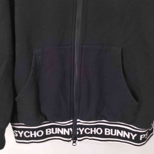 サイコバニー Psycho Bunny ロゴプリントジップアップパーカー リブロゴ メンズ JPN:L