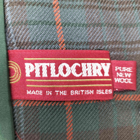 PITLOCHRY ノーカラーチェック柄ジャケット レディース 12