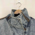 MICKI} ケミカルウォッシュ 中綿 デニムジャケット レディース import:L