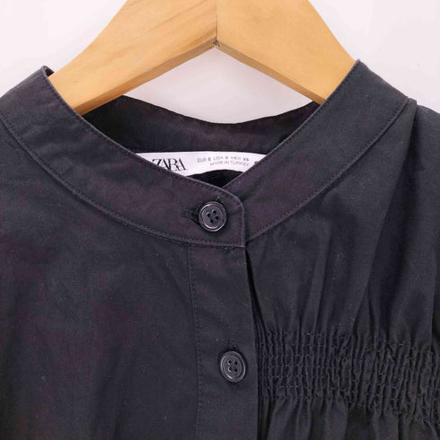 ザラ ZARA バンドカラー アシンメトリーワンピース レディース import:S