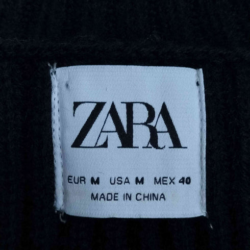 ザラ ZARA アクリルウール ハイネック ハーフジップニット メンズ import:M