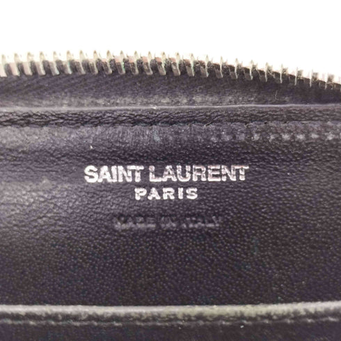 サンローランパリ SAINT LAURENT PARIS 型押しクロコ ラウンドジップコインケース メンズ