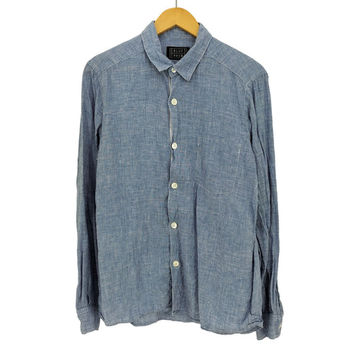 ブルーワーク BLUE WORK 千鳥格子 リネンシャツ メンズ JPN:L