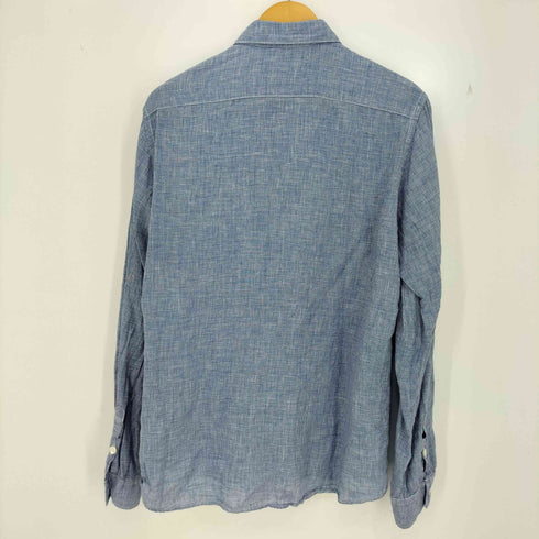 ブルーワーク BLUE WORK 千鳥格子 リネンシャツ メンズ JPN:L