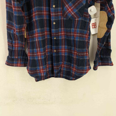 ペンドルトン PENDLETON USA製 LOBO チェック エルボーパッチ ネルシャツ メンズ import:M