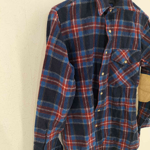 ペンドルトン PENDLETON USA製 LOBO チェック エルボーパッチ ネルシャツ メンズ import:M