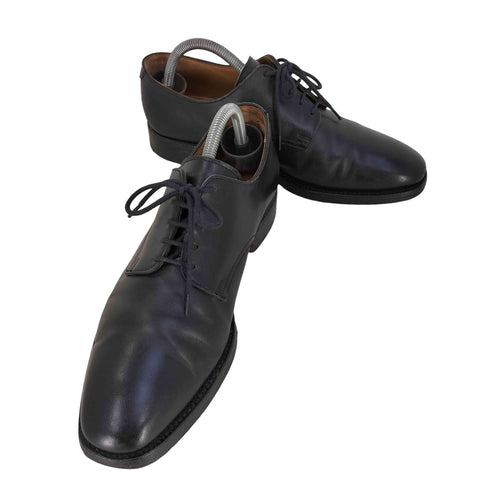 クロケットアンドジョーンズ CROCKETT&JONES 別注 プレーントゥ レースアップ レザー ドレスシューズ メンズ 7 1/2 E
