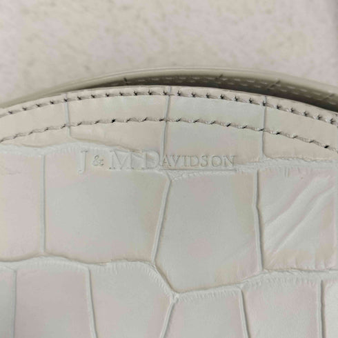 ジェイアンドエムデヴィッドソン J&M Davidson Herisson 型押しレザーショルダーバッグ NEW WHITE レディース