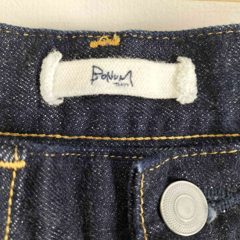 ボナム BONUM ワイドデニムパンツ 濃紺 片耳 レディース JPN:XS