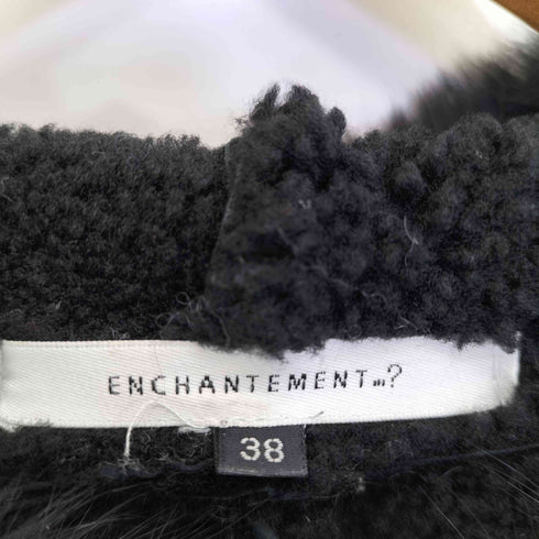 ENCHANTMENT ..? 羊革 ムートン パッチワーク ハーフコート レディース JPN:38