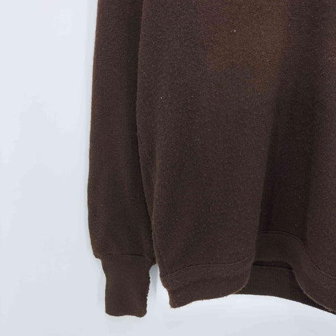 アイゾッドラコステ IZOD LACOSTE 70-80s ユニオンチケット ワンポイント刺繍 Vネック L/S アクリルニット レディース import:L