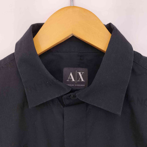 アルマーニエクスチェンジ ARMANI EXCHANGE 総モノグラムロゴ ステンカラーシャツ メンズ S/P