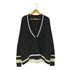 ザラマン ZARA MAN Vネック コットンニット チルデンニット メンズ import:M