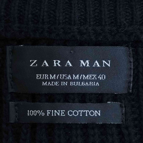 ザラマン ZARA MAN Vネック コットンニット チルデンニット メンズ import:M