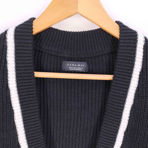 ザラマン ZARA MAN Vネック コットンニット チルデンニット メンズ import:S