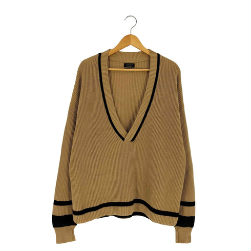 ザラマン ZARA MAN Vネック コットンニット チルデンニット メンズ import:S