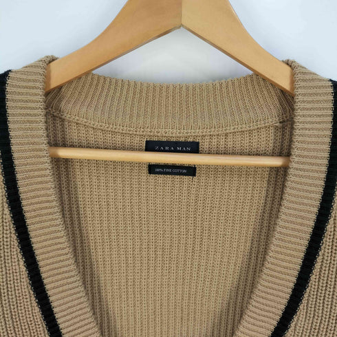 ザラマン ZARA MAN Vネック コットンニット チルデンニット メンズ import:S