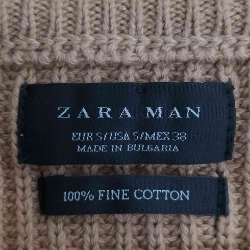 ザラマン ZARA MAN Vネック コットンニット チルデンニット メンズ import:S
