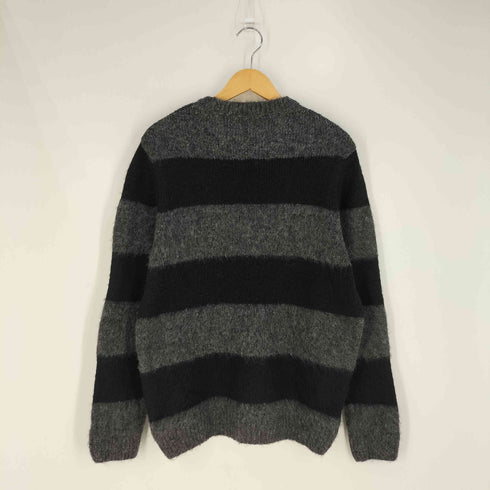 ザラ ZARA ボーダー アクリルポリ シャギーニット メンズ import:L
