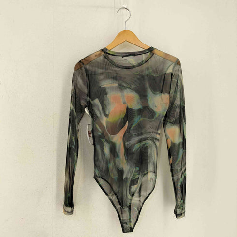 ザラ ZARA マーブル シアー ボディスーツ レディース import:M