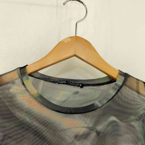 ザラ ZARA マーブル シアー ボディスーツ レディース import:M