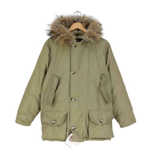 ウールリッチ WOOLRICH 別注 USA製 コヨーテファー アークティックパーカー フーデッド ダウンジャケット メンズ import:M