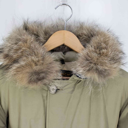 ウールリッチ WOOLRICH 別注 USA製 コヨーテファー アークティックパーカー フーデッド ダウンジャケット メンズ import:M
