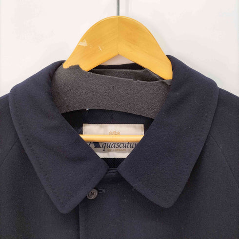 アクアスキュータム AQUASCUTUM カシミヤ混 比翼ウールステンカラーコート メンズ UK:38