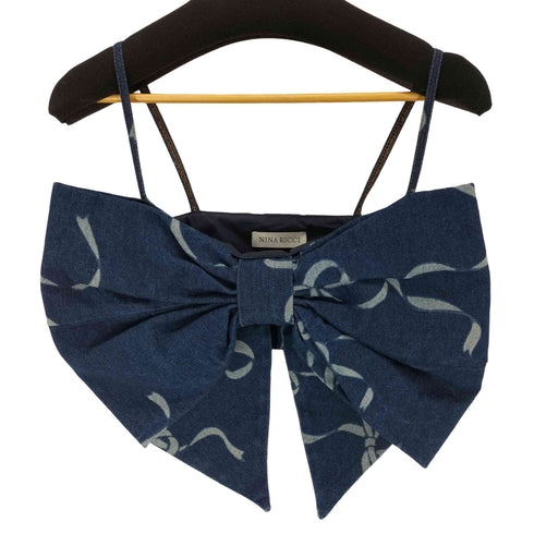 ニナリッチ NINA RICCI リボンディテール クロップド デニムトップ レディース 36