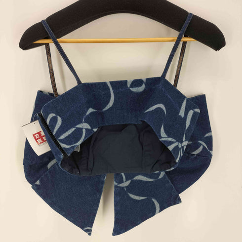 ニナリッチ NINA RICCI リボンディテール クロップド デニムトップ レディース 36