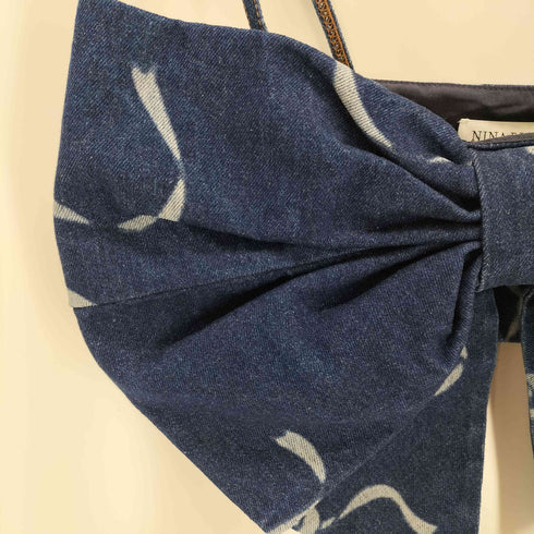 ニナリッチ NINA RICCI リボンディテール クロップド デニムトップ レディース 36