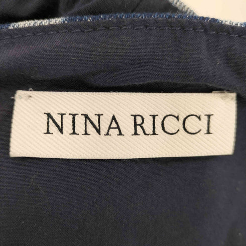 ニナリッチ NINA RICCI リボンディテール クロップド デニムトップ レディース 36