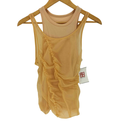 メゾンスペシャル MAISON SPECIAL Sheer Drape layered Tank Top レディース FREE