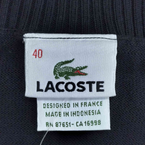 ラコステ LACOSTE ロゴパッチ コットン Vネックニット メンズ 40