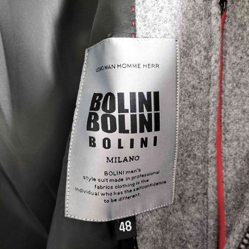 ボリーニ BOLINI カシミアタッチ ウール 比翼ジップコート メンズ 48