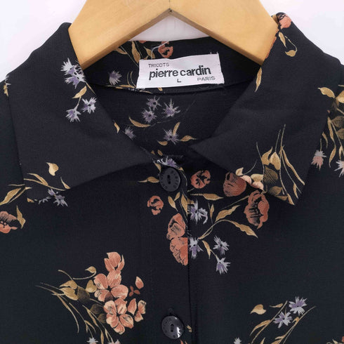 ピエールカルダン pierre cardin フラワープリントシャツ レディース