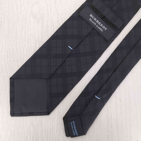 バーバリーブラックレーベル BURBERRY BLACK LABEL チェック シルク ネクタイ メンズ