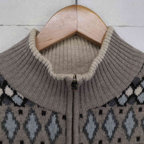ブルックスブラザーズ BROOKS BROTHERS 総柄 ラムウールハーフジップニット メンズ JPN:M