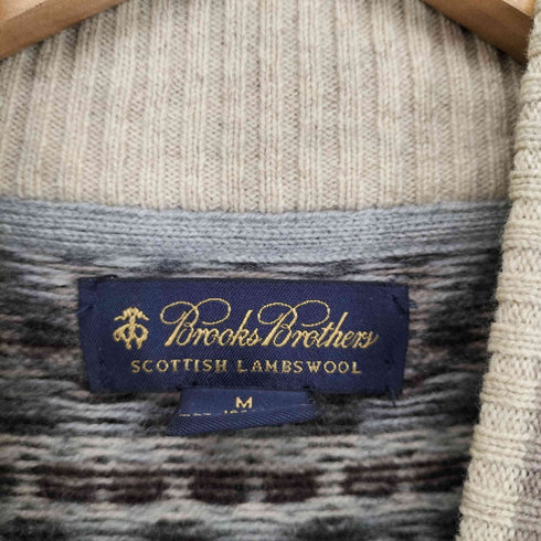 ブルックスブラザーズ BROOKS BROTHERS 総柄 ラムウールハーフジップニット メンズ JPN:M