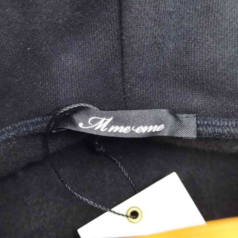 M me eme ワンポイント刺繍ロングパーカー レディース FREE