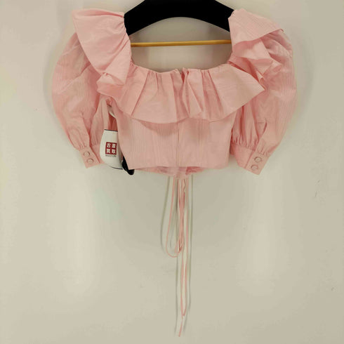 Alessandra Rich moiré polyfaille cropped top レディース FREE
