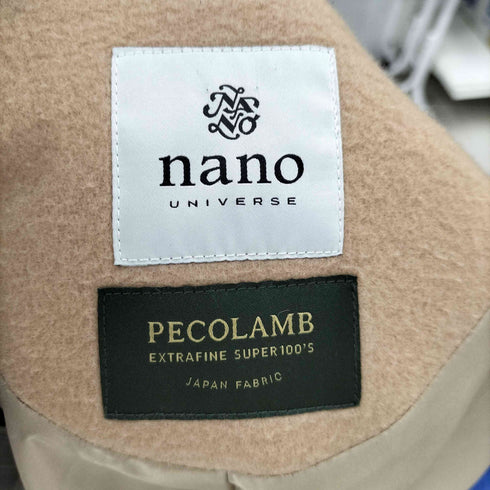 ナノユニバース NANO universe ウールビーバーノーカラーラペルコート レディース JPN:36