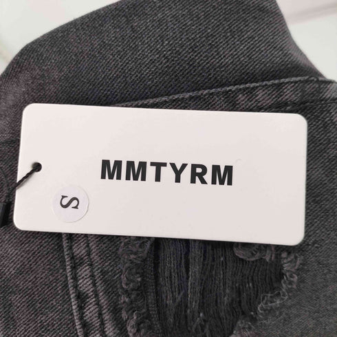 MMTYRM デストロイバギーブラックデニム ダメージ加工 クラッシュデニム レディース JPN:S