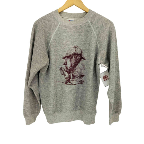 ヘインズ Hanes 80S USA製 プリント ラグラン スウェット メンズ import:M