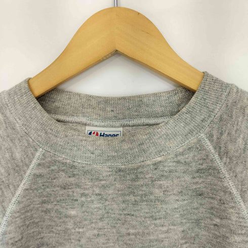 ヘインズ Hanes 80S USA製 プリント ラグラン スウェット メンズ import:M