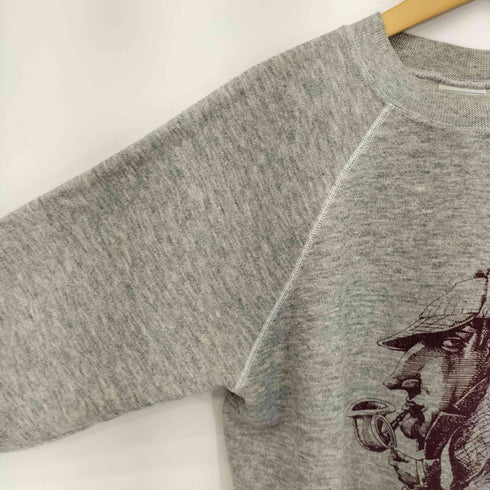 ヘインズ Hanes 80S USA製 プリント ラグラン スウェット メンズ import:M